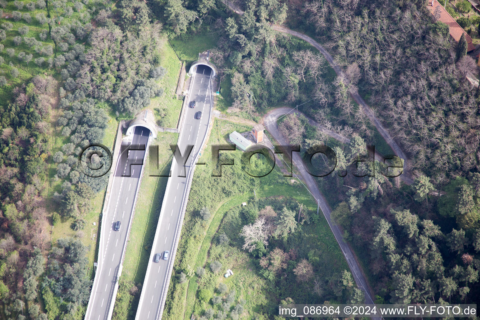 Aerial photograpy of Massarosa in the state Lucca, Italy