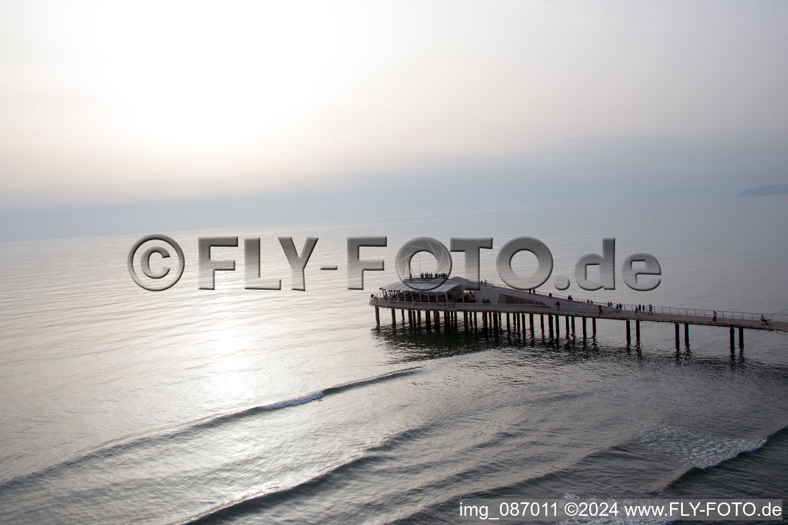 Lido di Camaiore in the state Tuscany, Italy from above