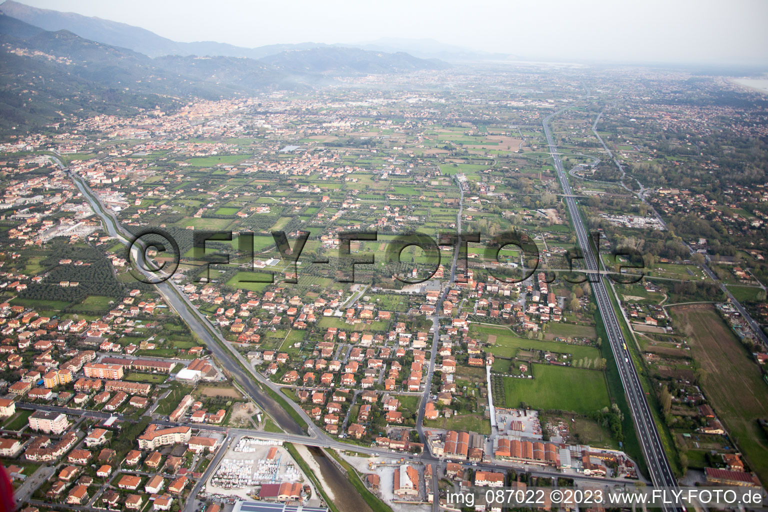 Aerial view of Federigi in the state Tuscany, Italy