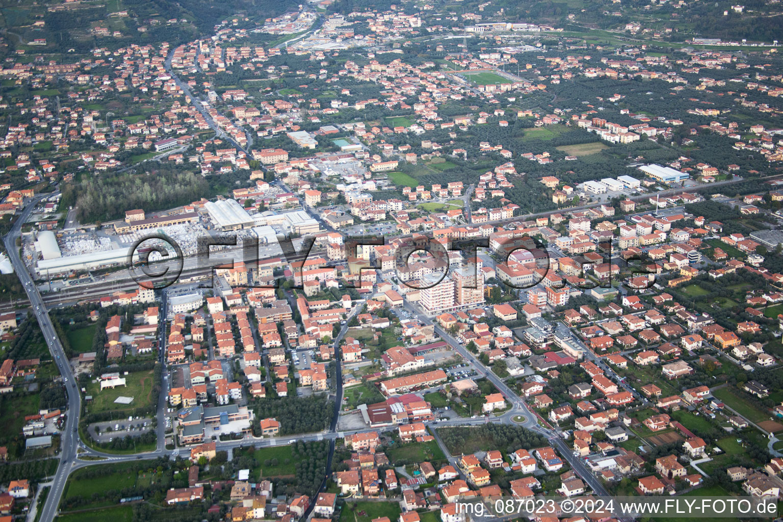 Aerial photograpy of Federigi in the state Tuscany, Italy