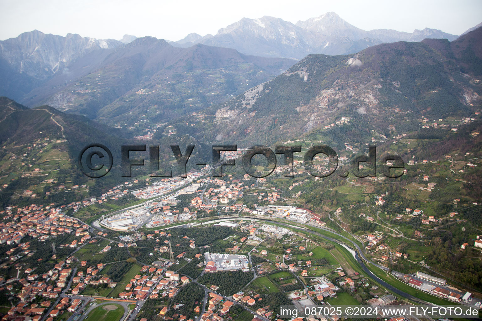 Aerial view of Ripa in Ripa-Pozzi-Querceta-Ponterosso in the state Tuscany, Italy