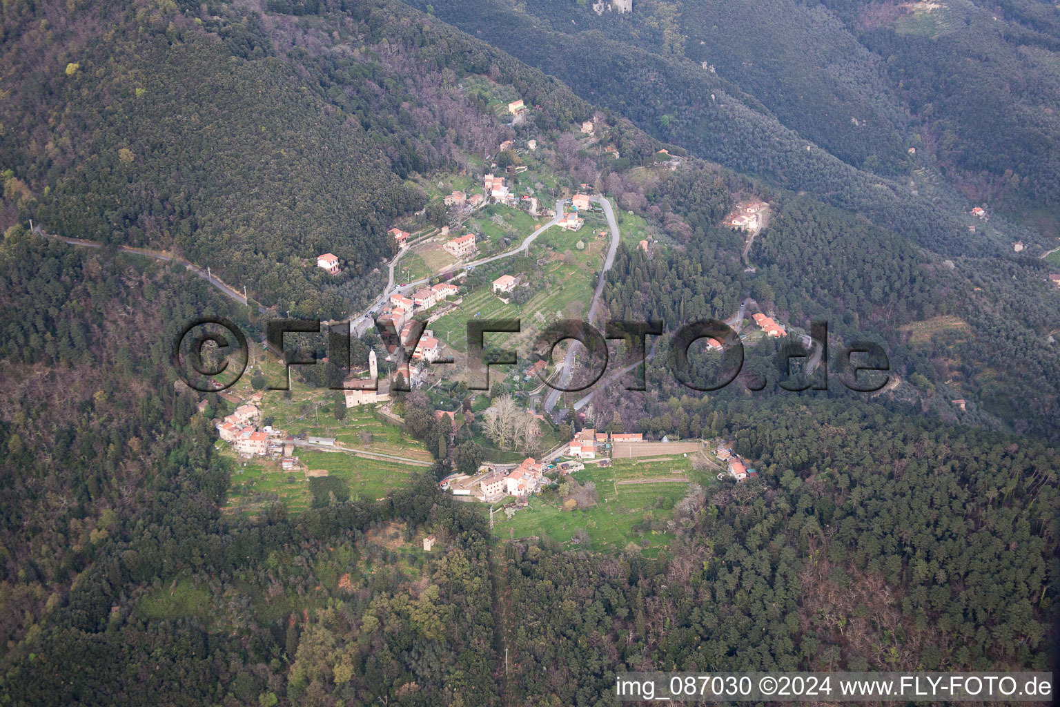 Valdicastello in the state Tuscany, Italy out of the air