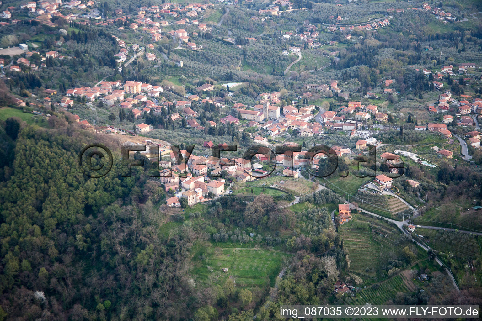 Pedona in the state Tuscany, Italy seen from above