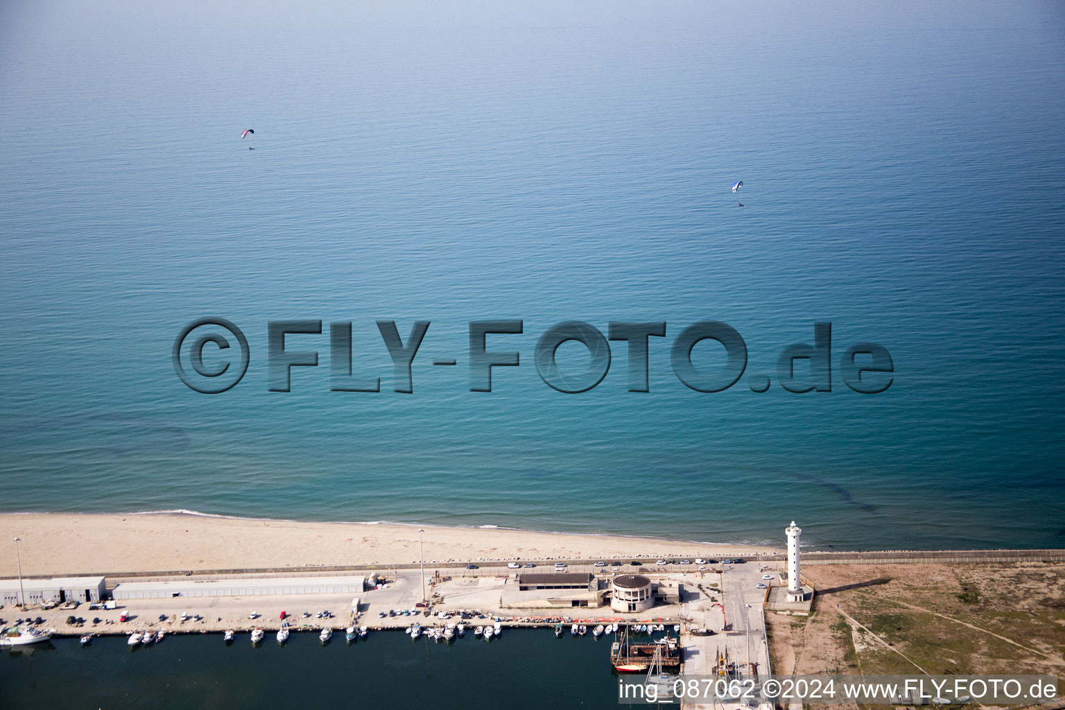 Aerial photograpy of Viareggio in the state Lucca, Italy