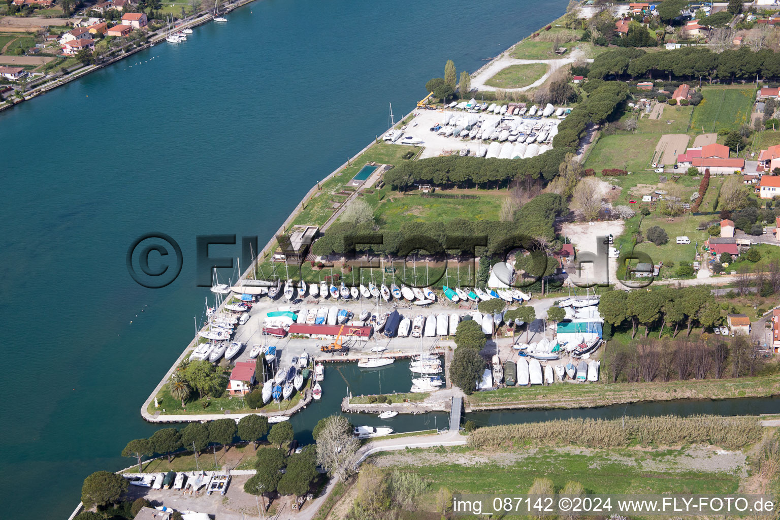 Fiumaretta di Ameglia in the state Liguria, Italy seen from above