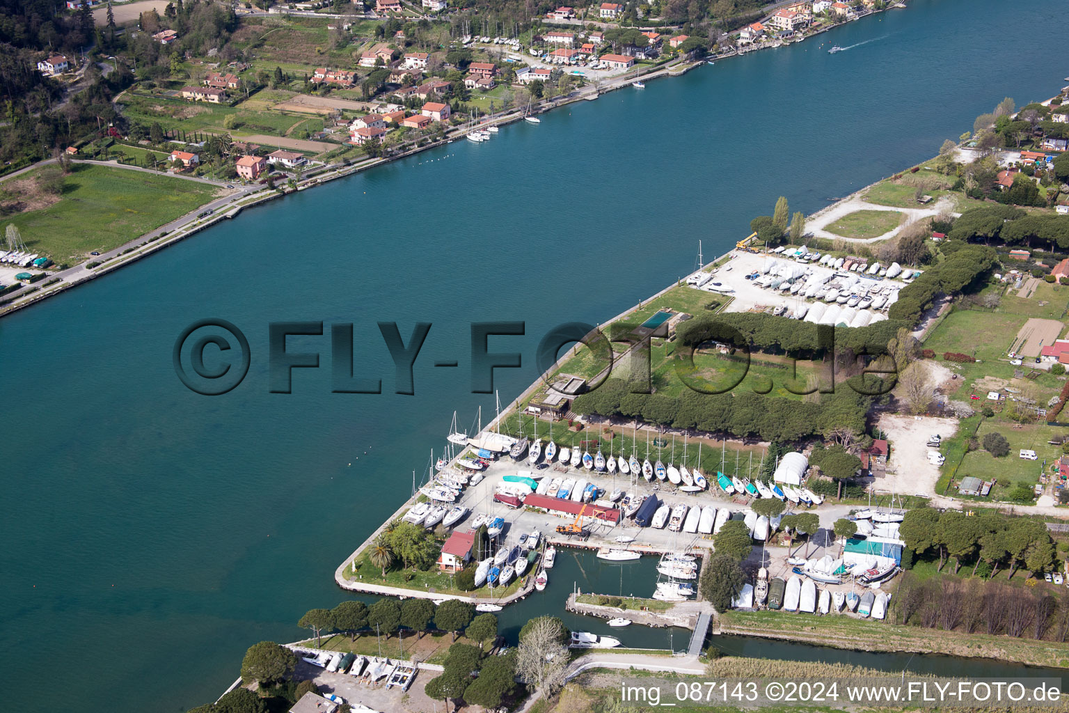 Fiumaretta di Ameglia in the state Liguria, Italy from the plane