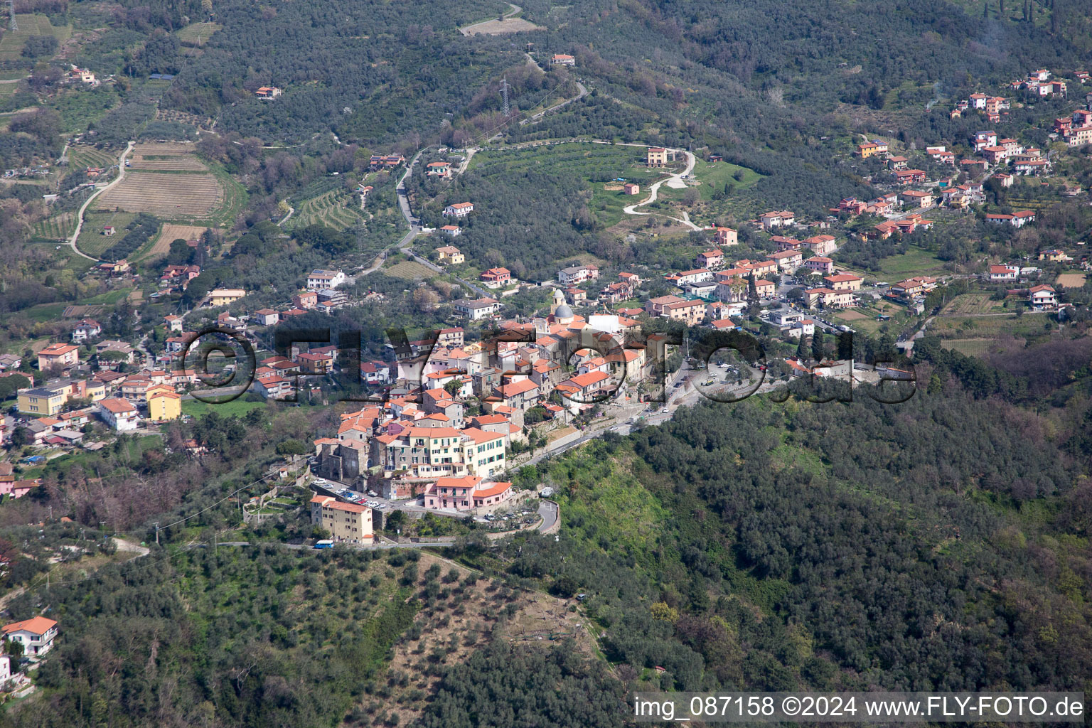 Nicola in the state Liguria, Italy seen from above