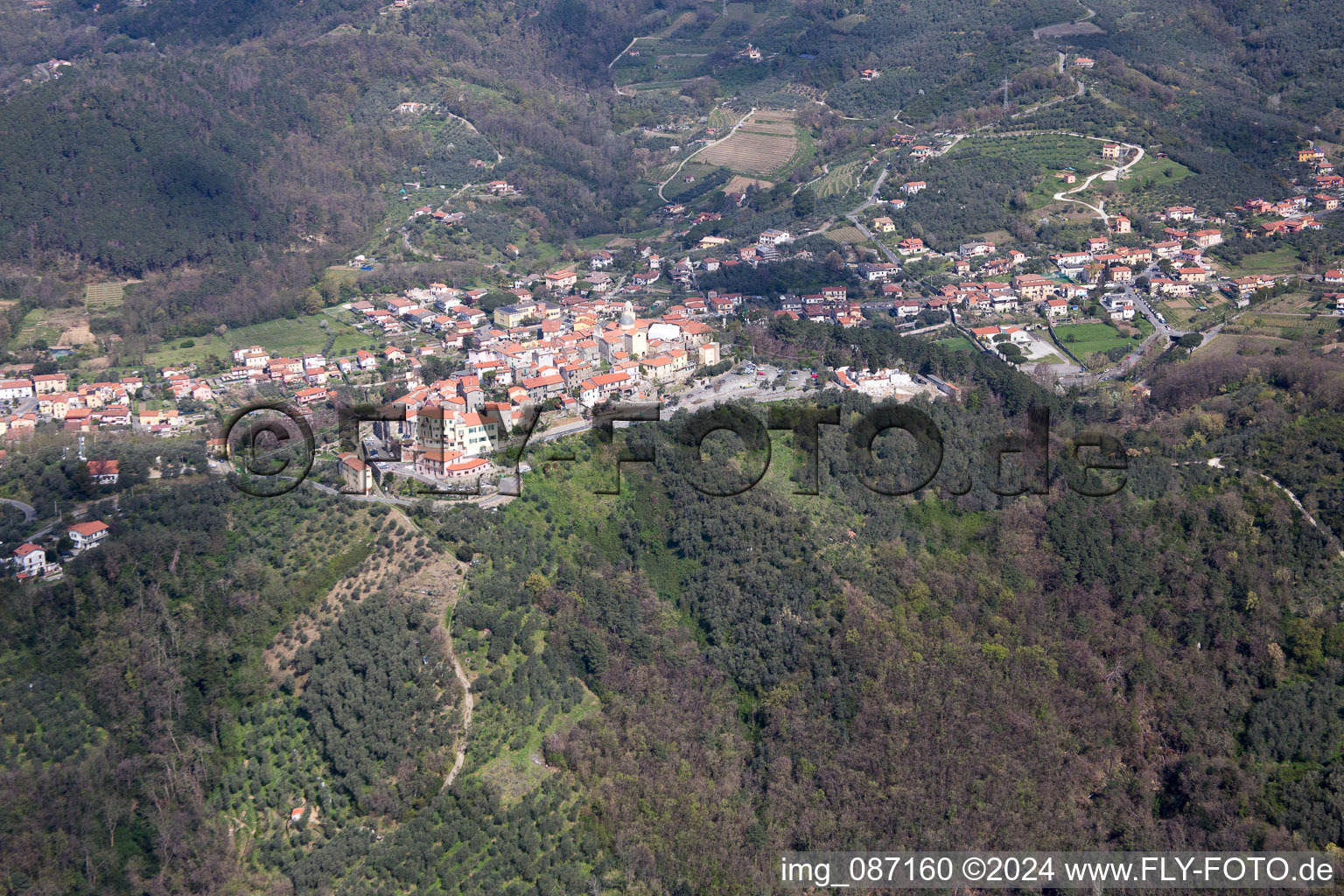 Nicola in the state Liguria, Italy from the plane