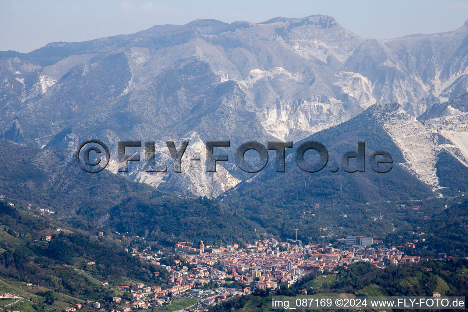 Quarry for mining and extraction of marble in Carrara in the state Massa-Carrara, Italy