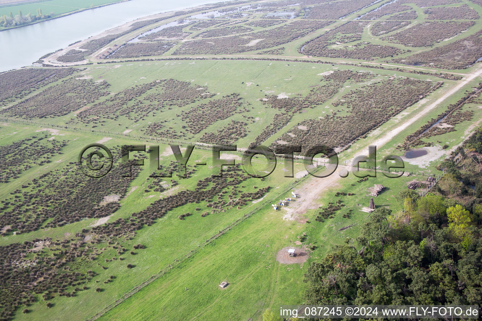 Aerial view of Borgo Manara in the state Emilia Romagna, Italy