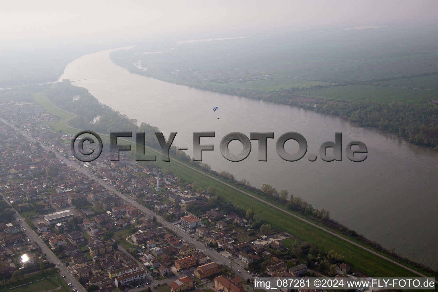 Ca' Tiepolo in the state Veneto, Italy out of the air