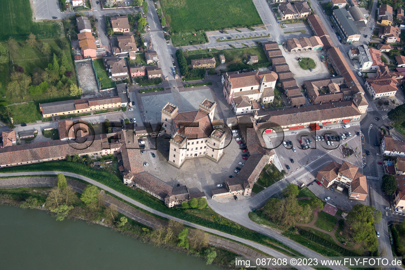 Mesola in the state Emilia Romagna, Italy from the drone perspective
