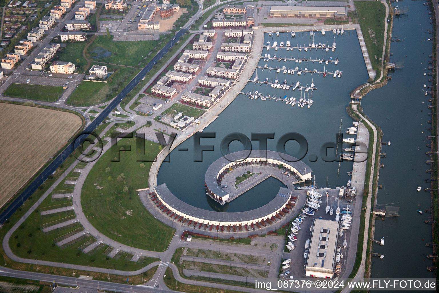 Casalborsetti in the state Emilia Romagna, Italy out of the air