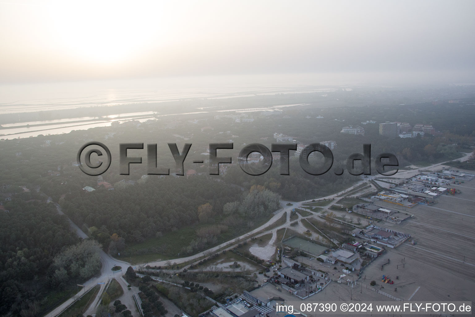 Comacchio, Lido di Spina in Lido di Spina in the state Emilia Romagna, Italy out of the air