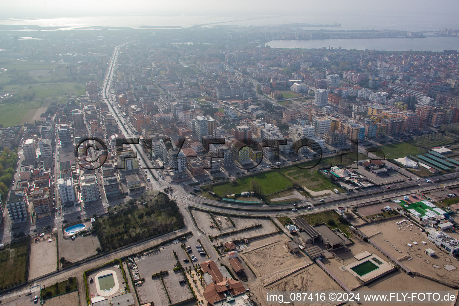 Sottomarina di Chioggia in the state Veneto, Italy out of the air