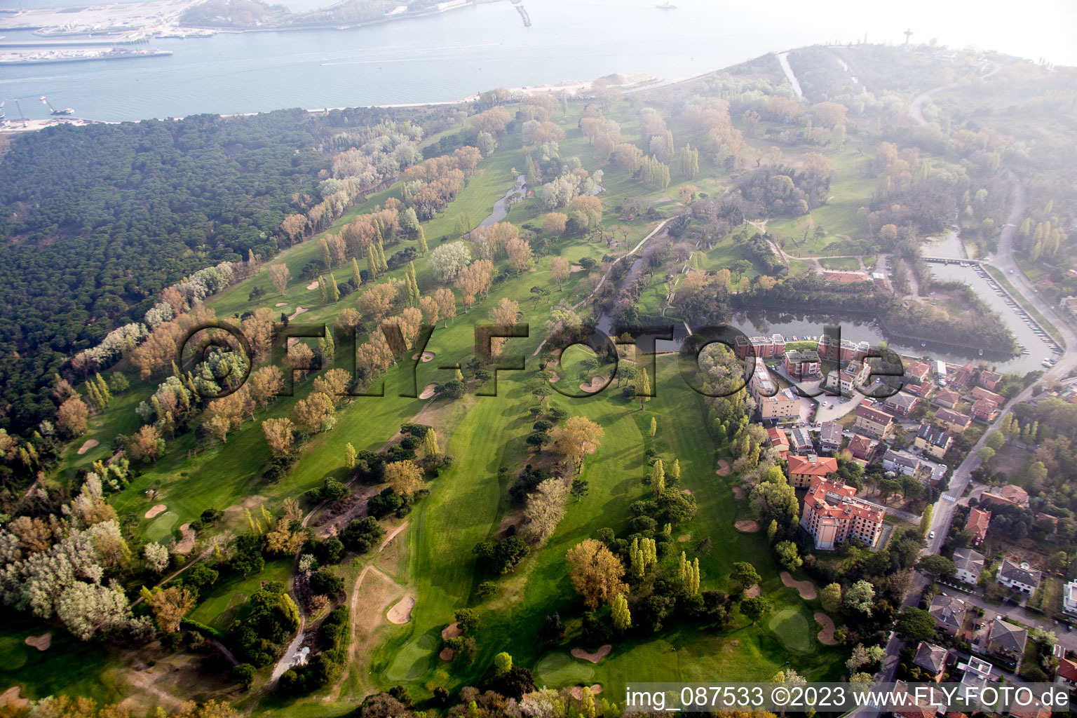Aerial view of Beroni in the state Veneto, Italy
