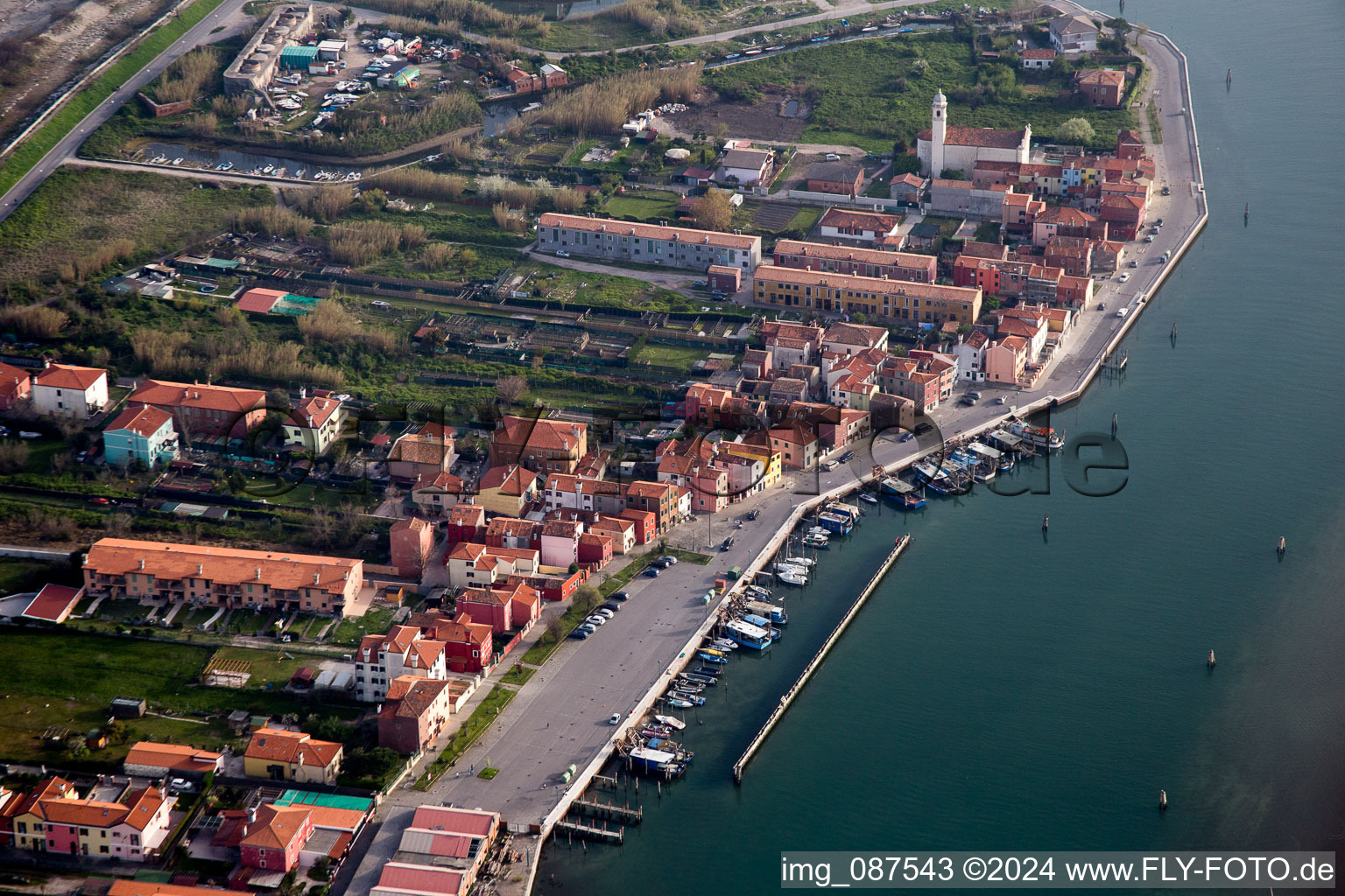 Water surface at the seaside Mediterranean Sea in Chioggia in Veneto, Italy