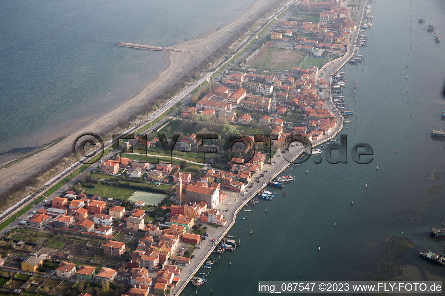 Sant'Antonio in the state Veneto, Italy out of the air