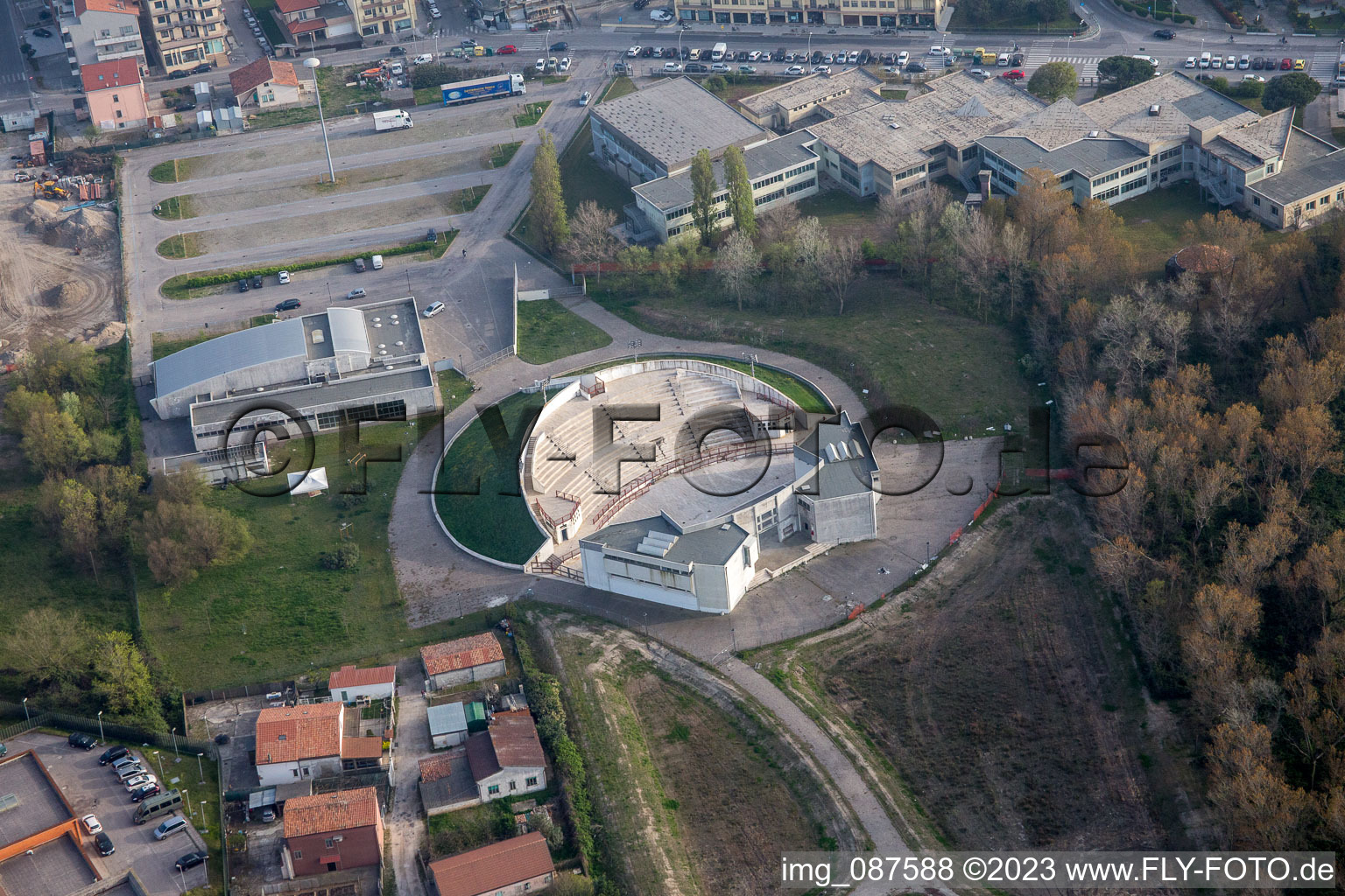 Sottomarina in the state Veneto, Italy from the drone perspective