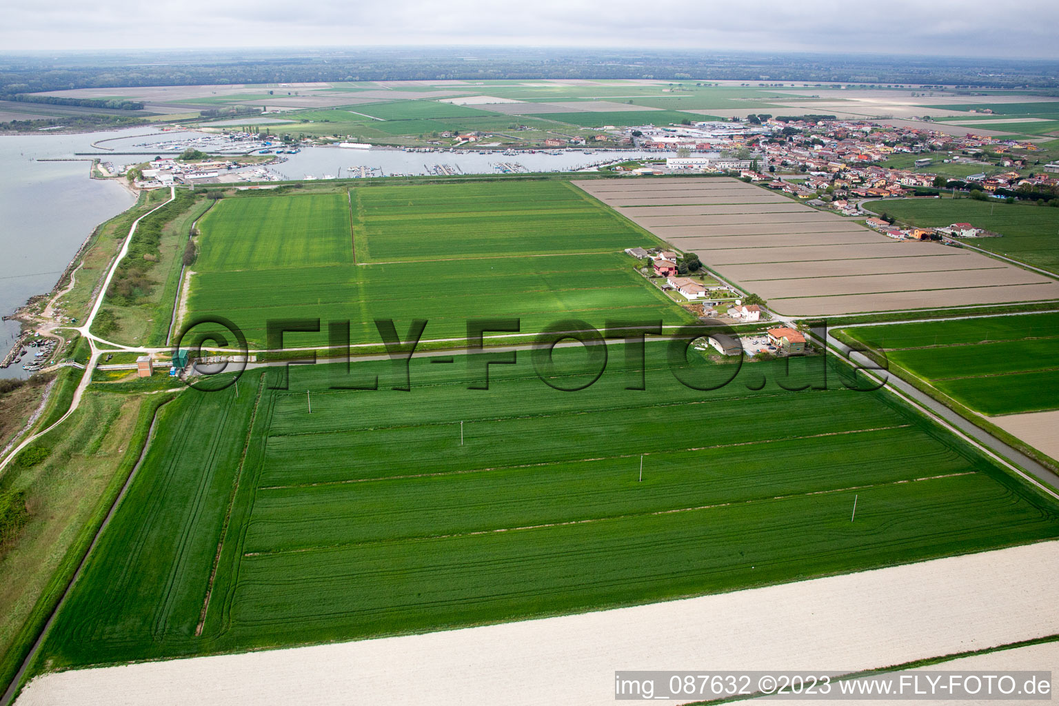Aerial photograpy of Caserma Finanza in the state Emilia Romagna, Italy