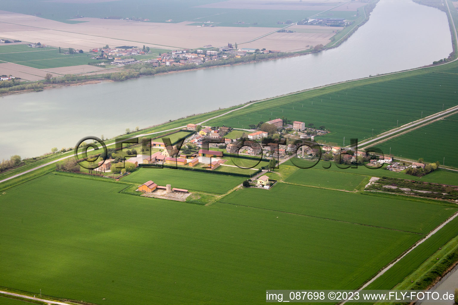 Aerial view of Ca' Zuliani in the state Veneto, Italy
