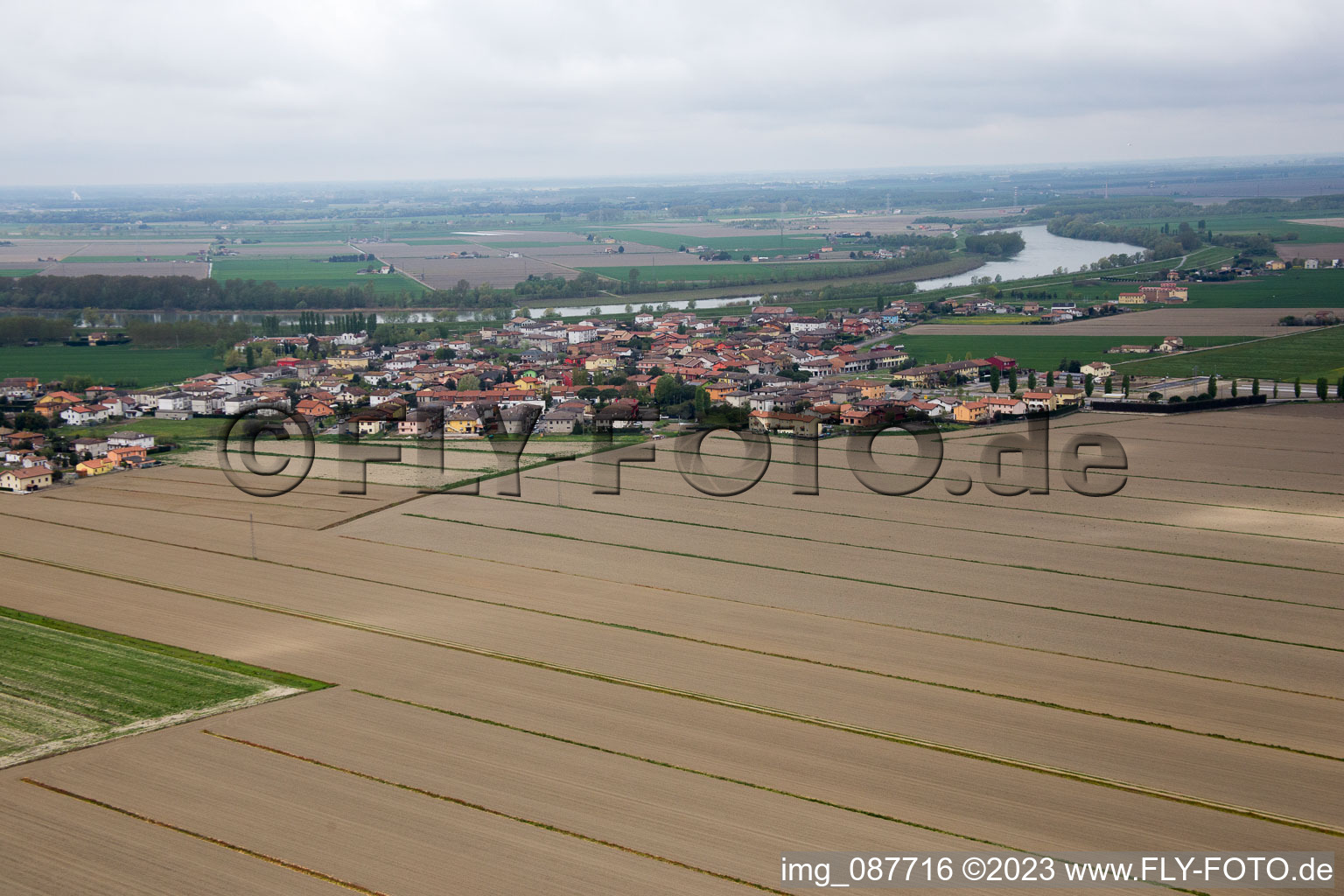 Aerial photograpy of Scovetta in the state Veneto, Italy