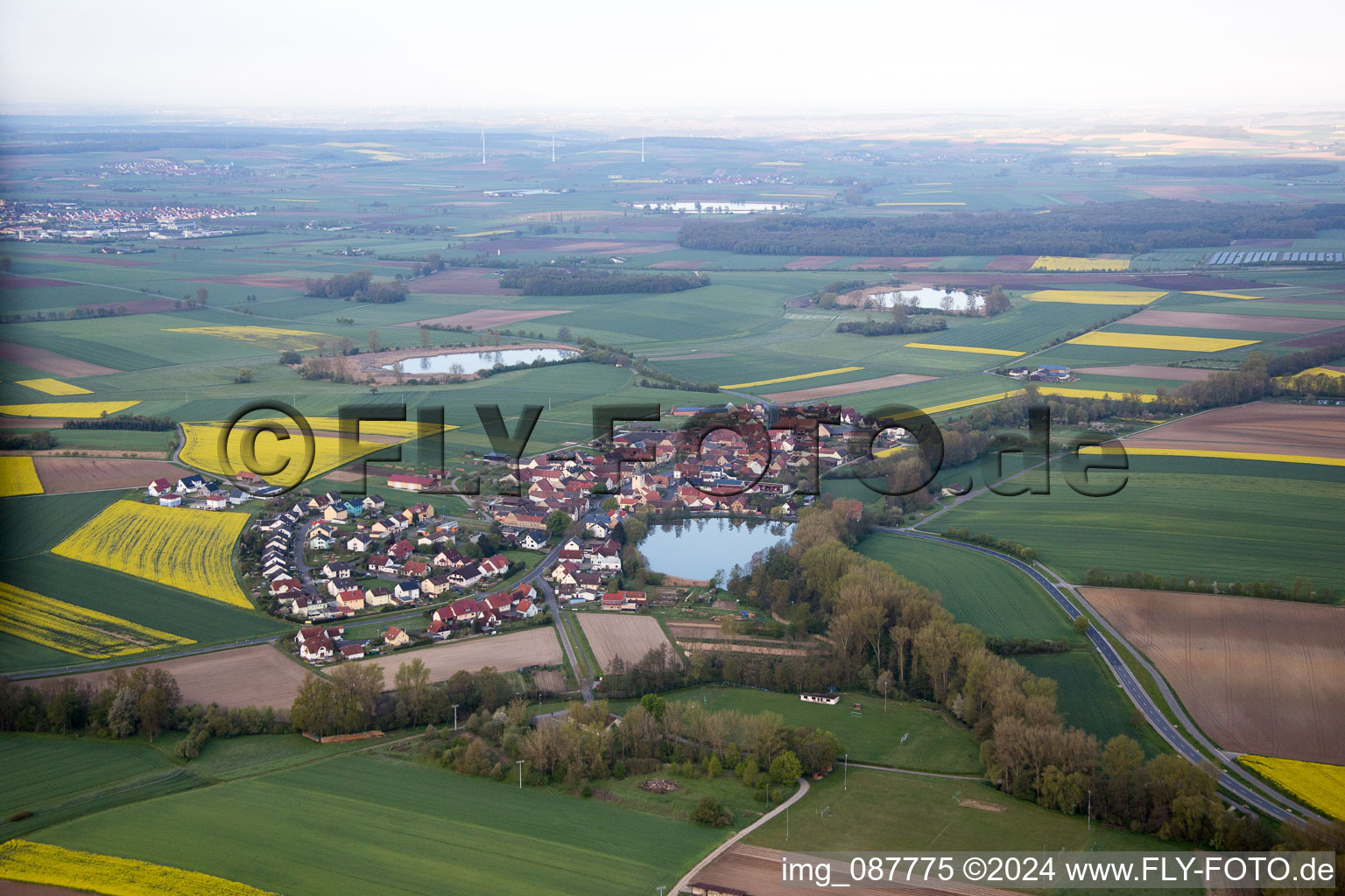 Sulzheim in the state Bavaria, Germany from above