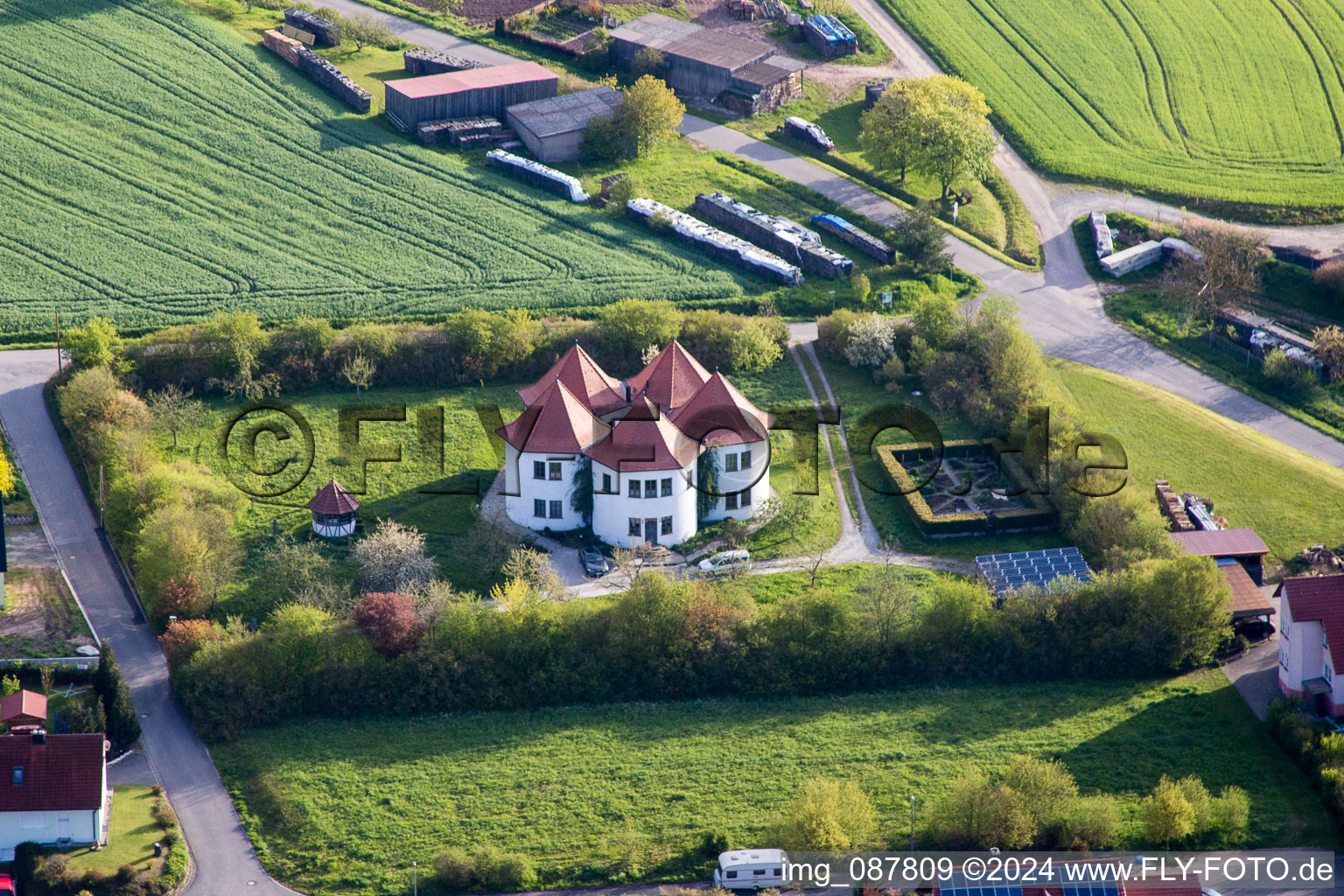 Five towers as a family home in Theinheim in the state Bavaria, Germany