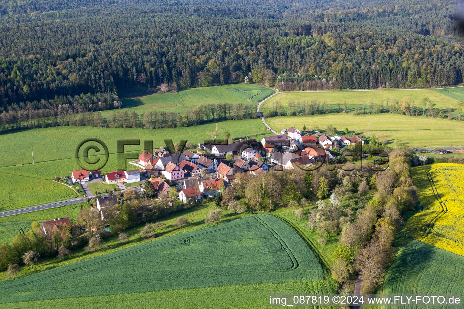 District Zettmannsdorf in Schönbrunn im Steigerwald in the state Bavaria, Germany