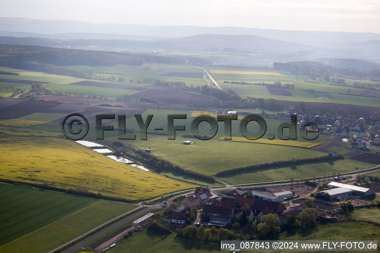 Aerial photograpy of Burgebrach in the state Bavaria, Germany