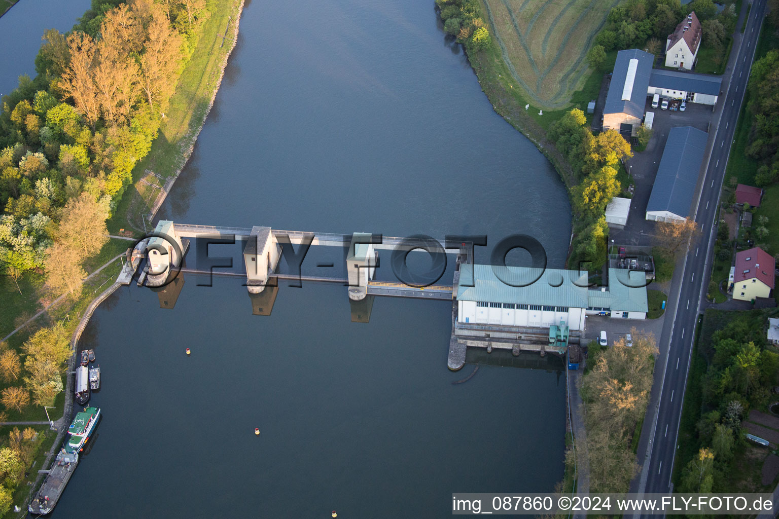 Main Lock in Wipfeld in the state Bavaria, Germany