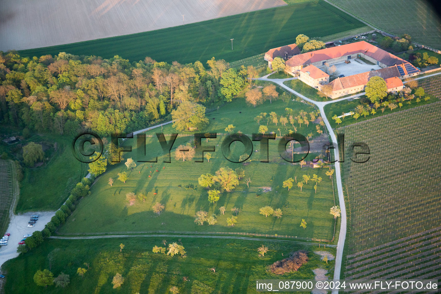 Aerial photograpy of Hallburg in the state Bavaria, Germany