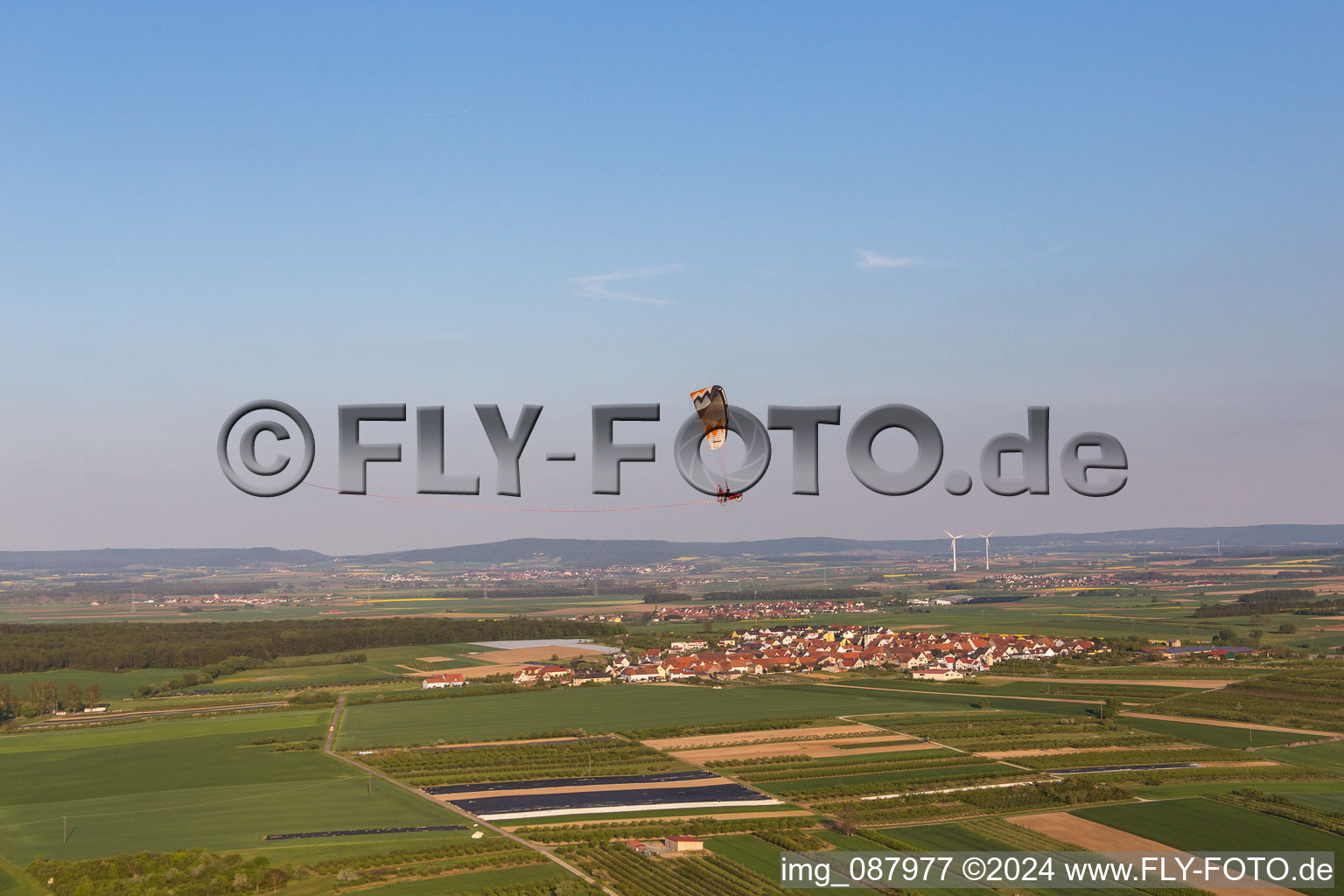 Hirschfeld in the state Bavaria, Germany out of the air