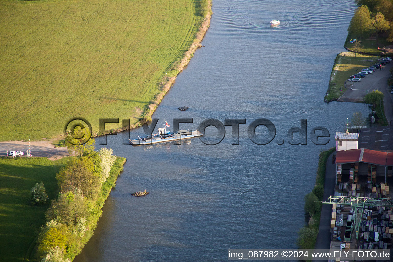 Drone recording of Wipfeld in the state Bavaria, Germany