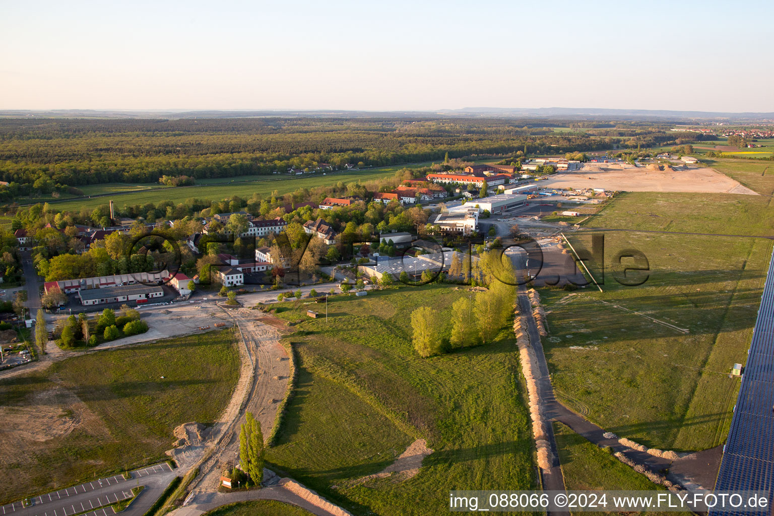 Airfield in Kitzingen in the state Bavaria, Germany