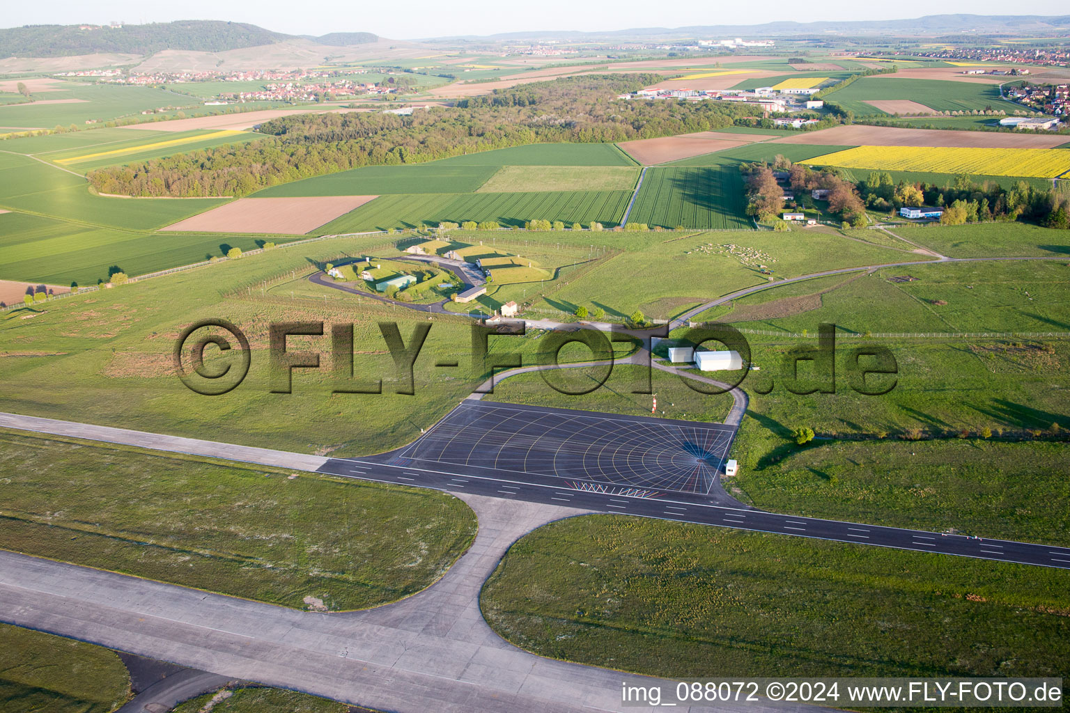 Airport Hoheim in the district Hoheim in Kitzingen in the state Bavaria, Germany