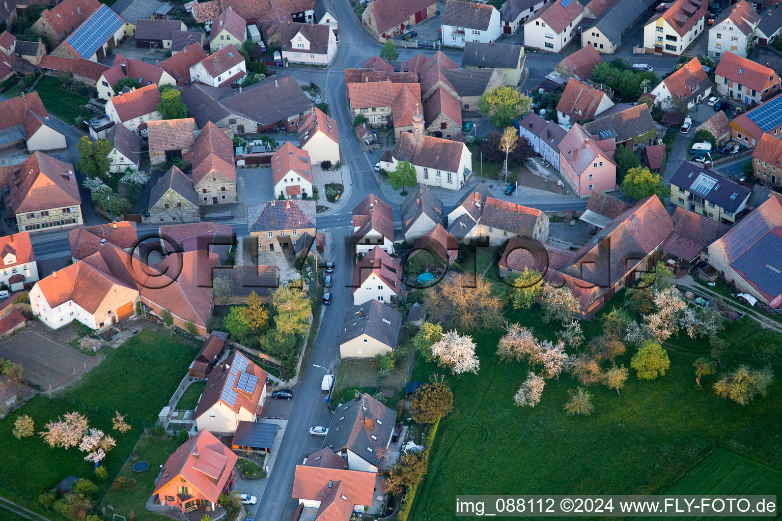 Aerial photograpy of Brünnau in the state Bavaria, Germany