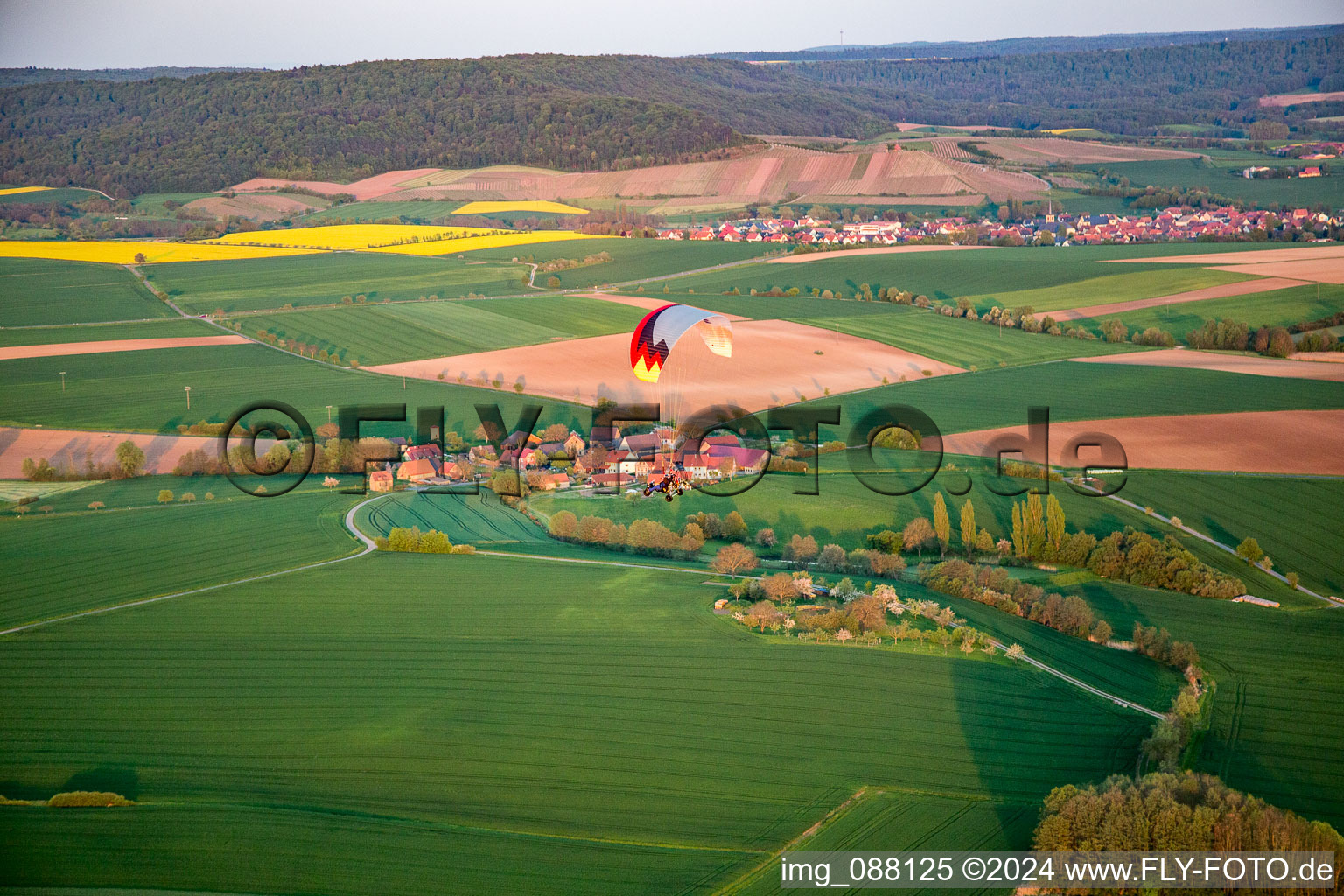 Oblique view of Schallfeld in the state Bavaria, Germany