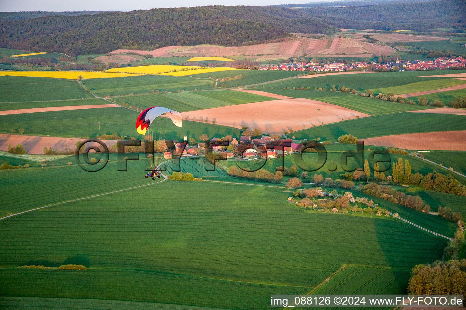 Schallfeld in the state Bavaria, Germany from above