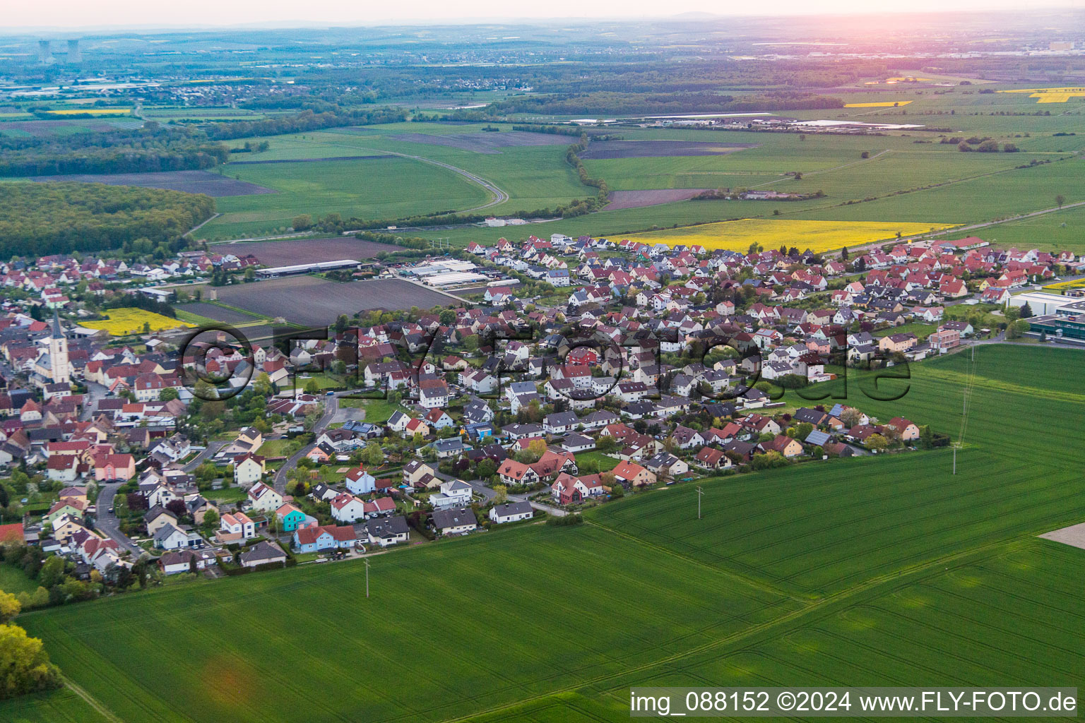 Grettstadt in the state Bavaria, Germany out of the air