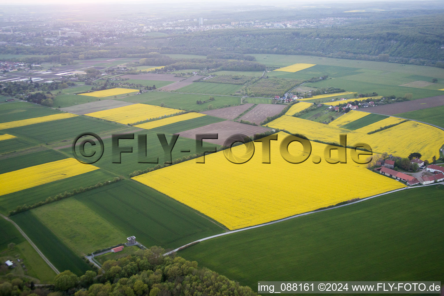 Sennfeld in the state Bavaria, Germany from above