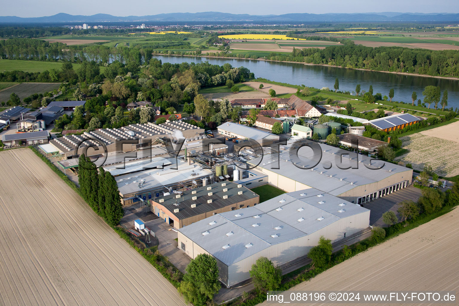 Aerial photograpy of Petersau in the state Rhineland-Palatinate, Germany