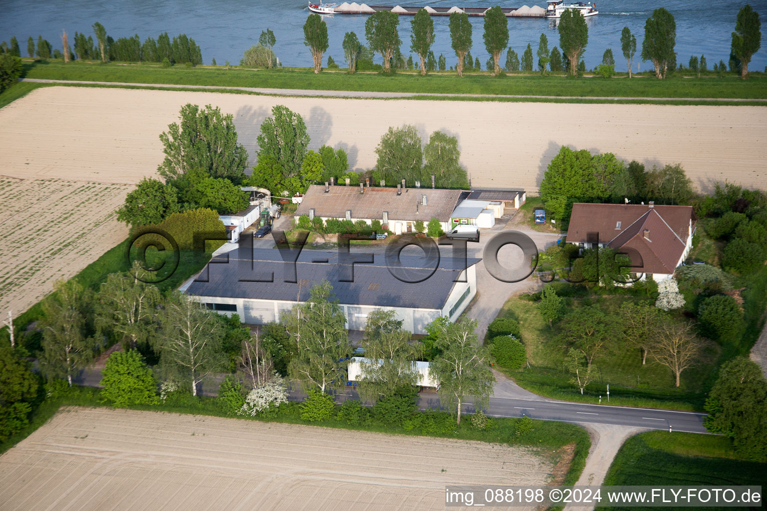 Petersau in the state Rhineland-Palatinate, Germany from above