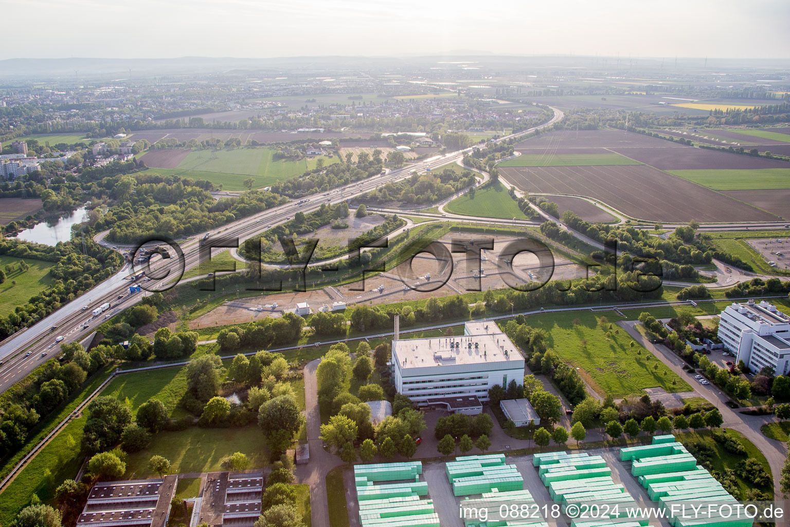 Exit A6 North in the district Mörsch in Frankenthal in the state Rhineland-Palatinate, Germany