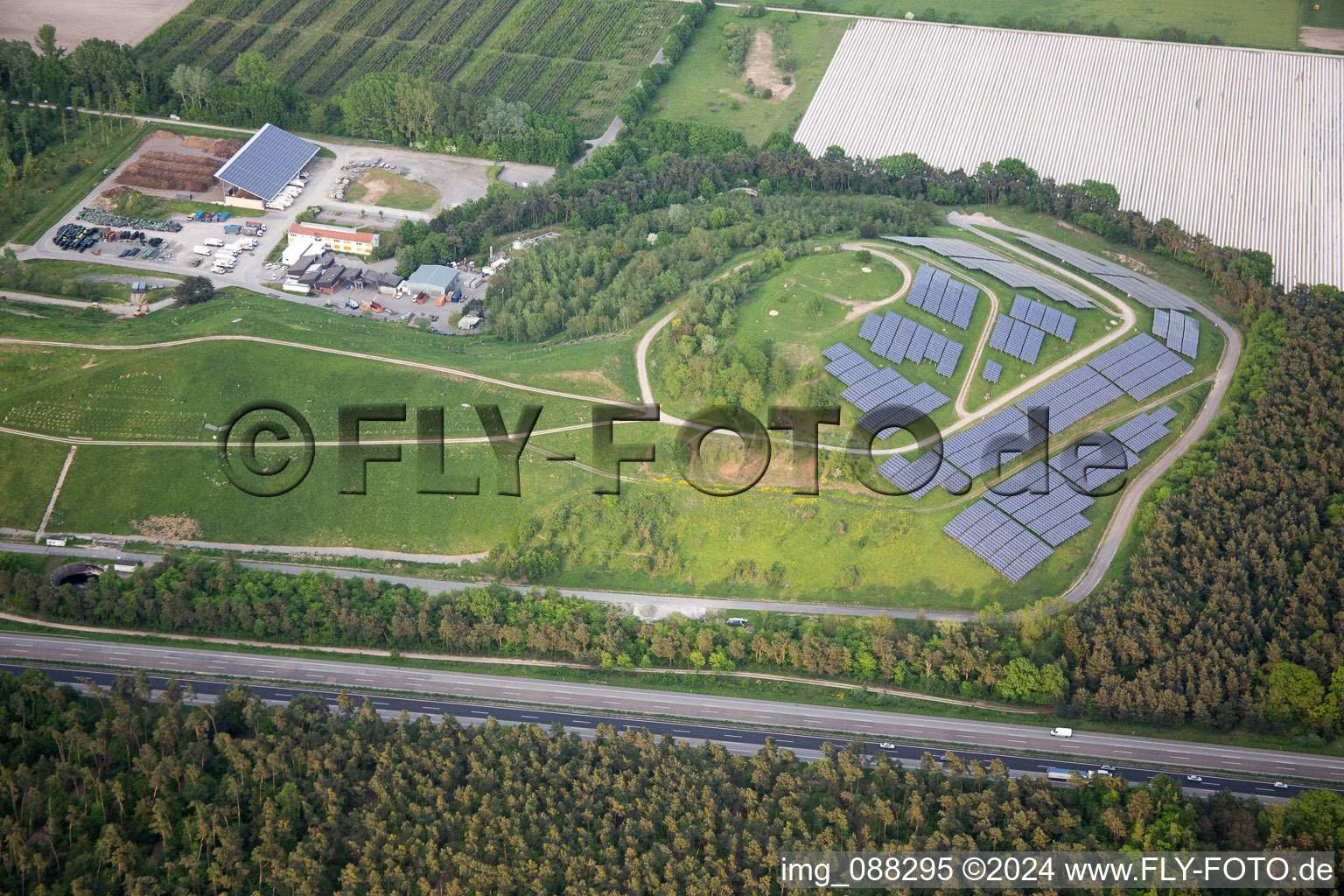 Landfill on the A67 in Lampertheim in the state Hesse, Germany