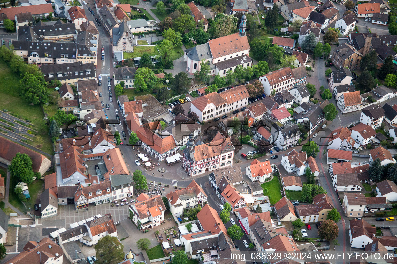 Town Hall building of the city administration Altes Rathaus in Lorsch in the state Hesse, Germany