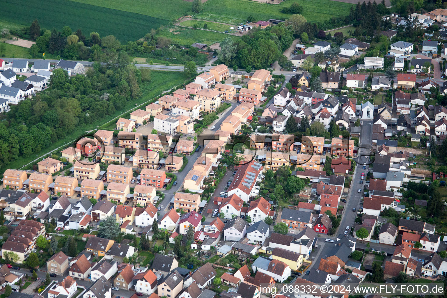 Oblique view of Lorsch in the state Hesse, Germany