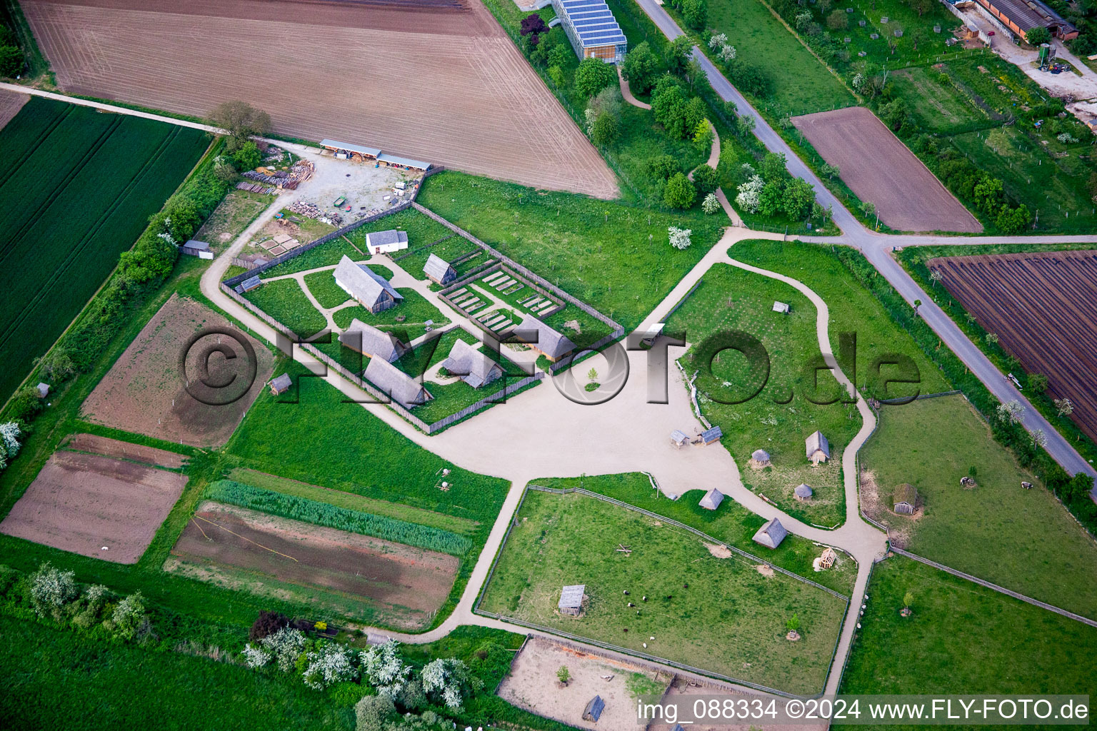 Museum building ensemble Freilichtlabor Lauresham in Lorsch in the state Hesse, Germany