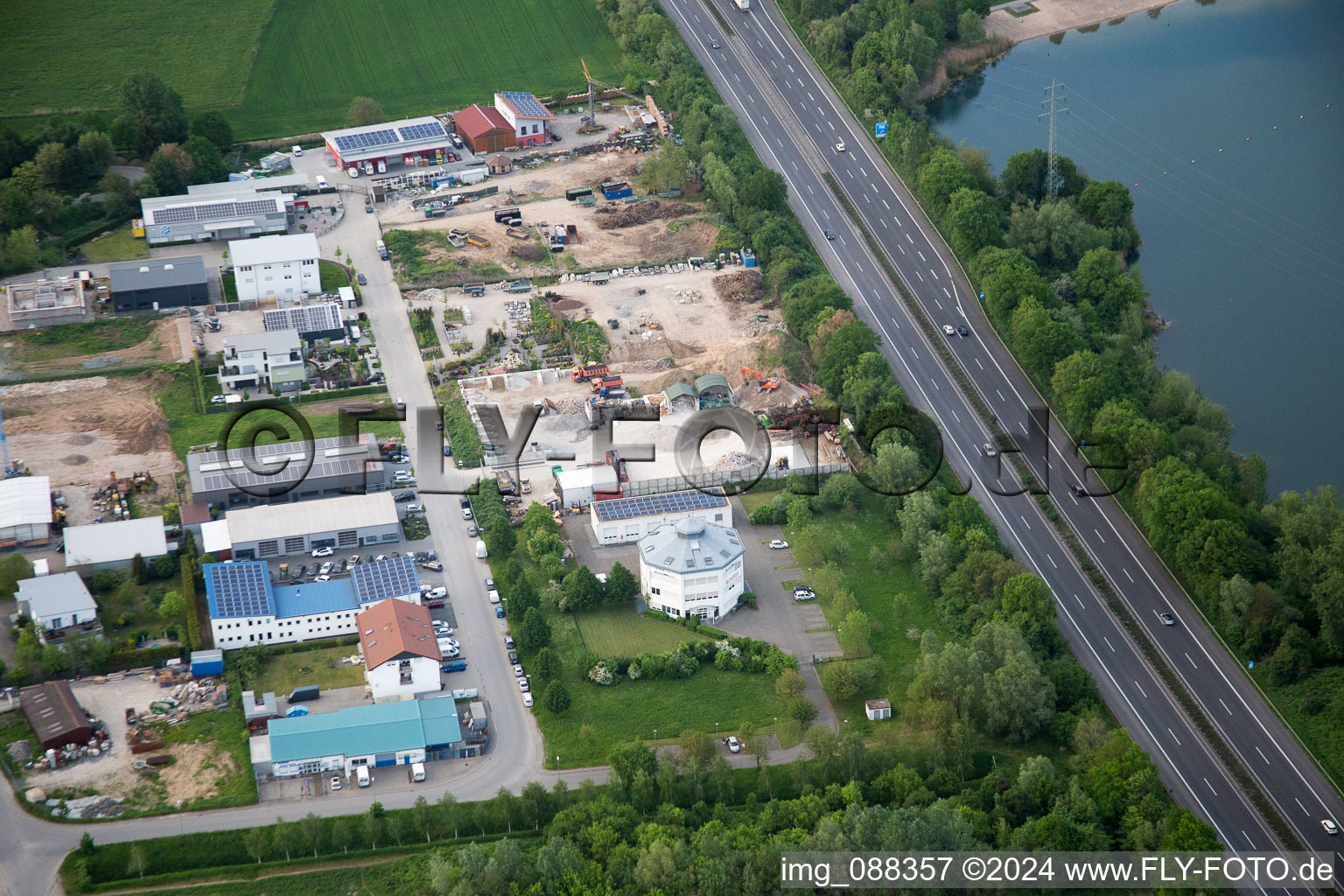 Bird's eye view of Bensheim in the state Hesse, Germany