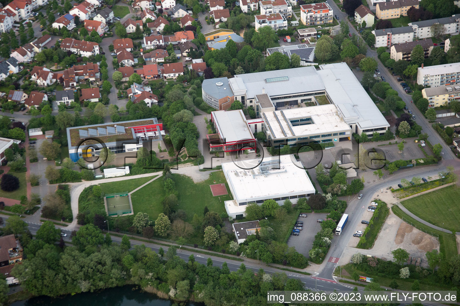 Aerial view of Bensheim in the state Hesse, Germany